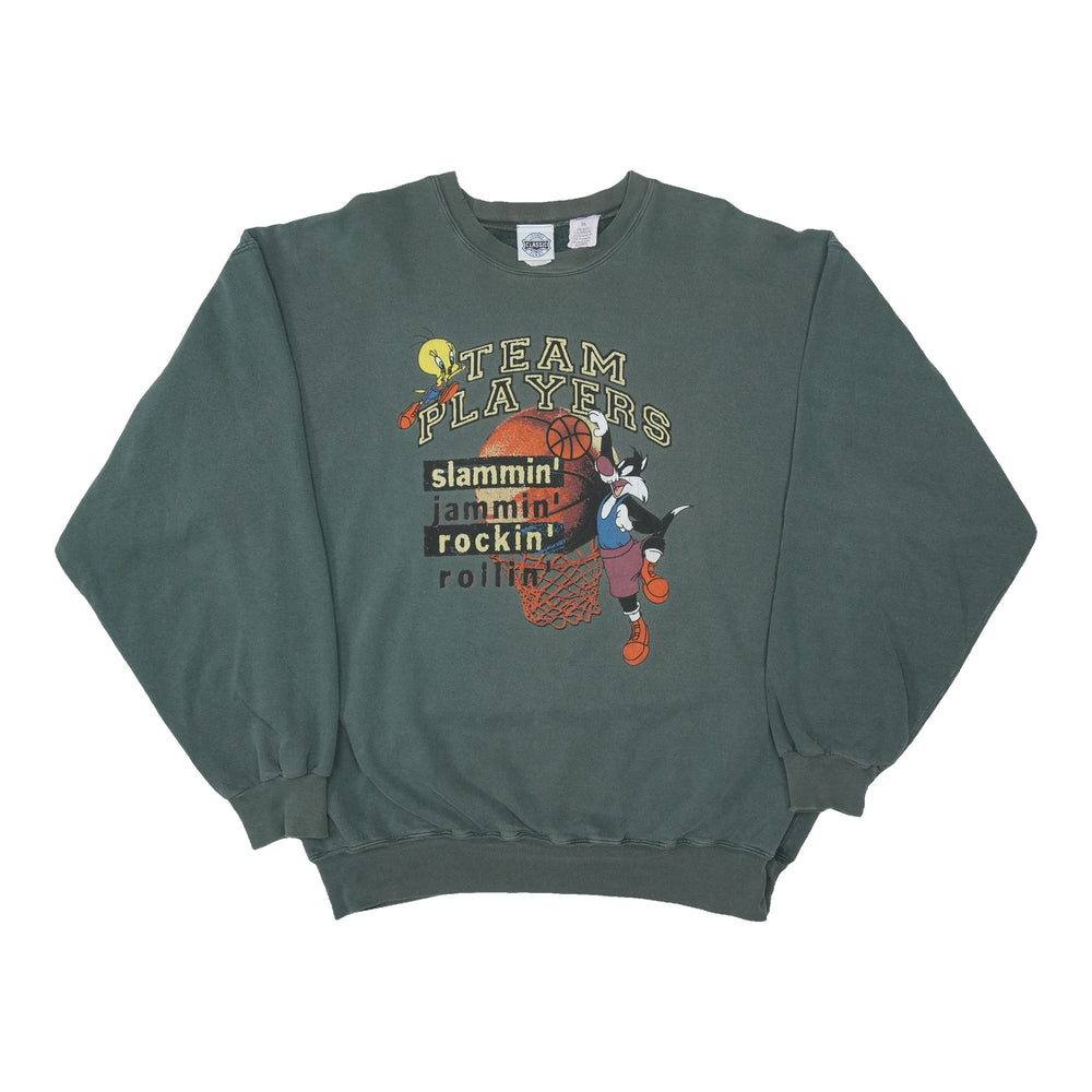 1990s Looney Tunes Team Players Basketball Sweatshirt