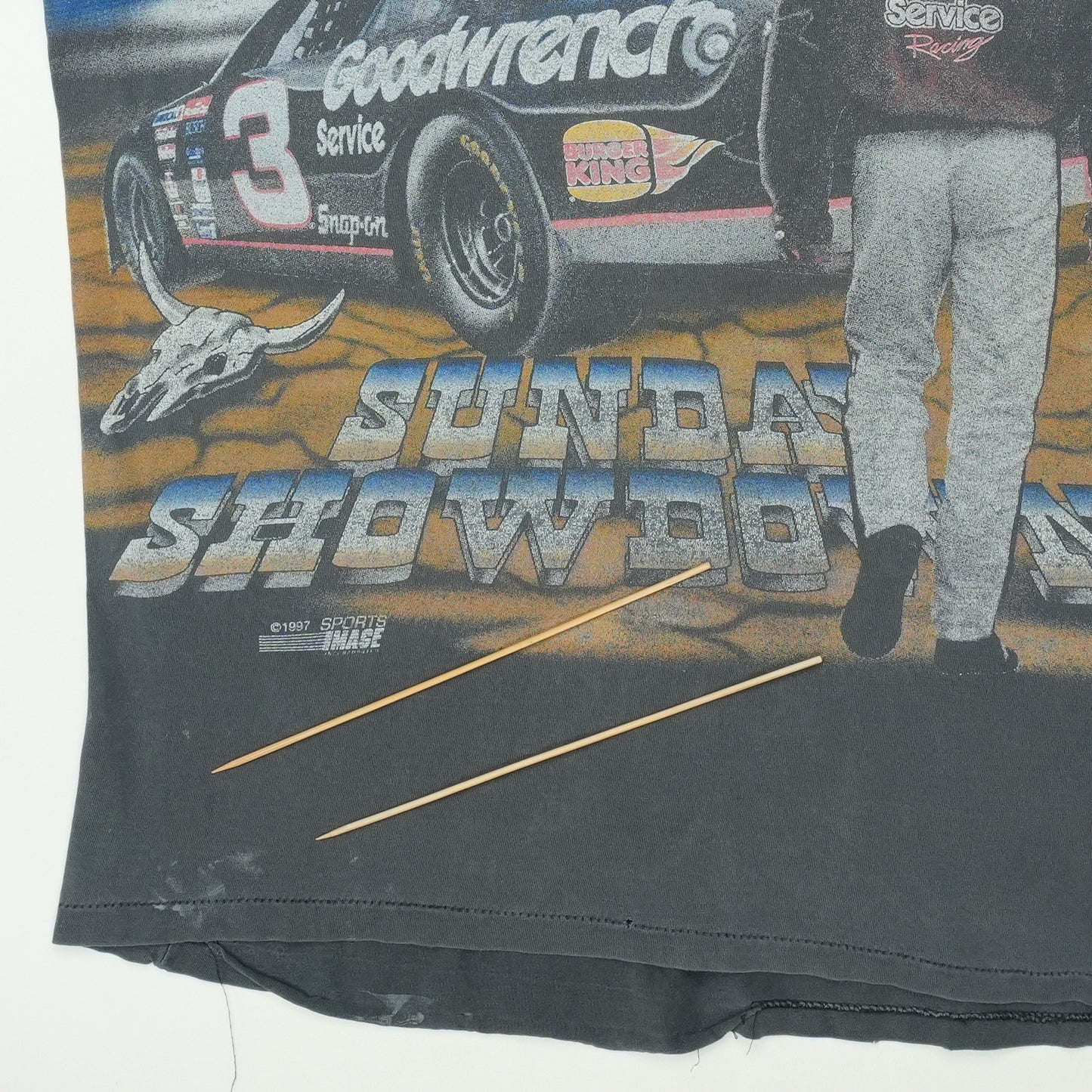 1990s Dale Earnhardt 700 Charging Horses All Over Print Shirt