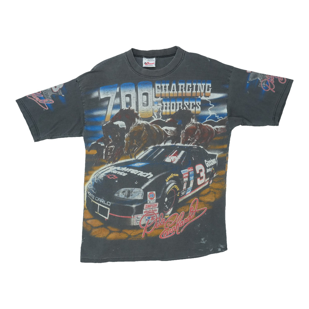 1990s Dale Earnhardt 700 Charging Horses All Over Print Shirt