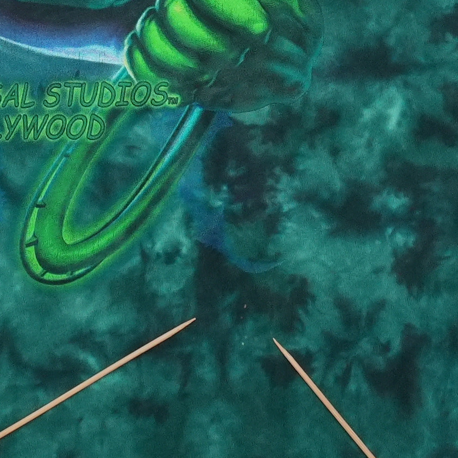 1990s Incredible Hulk Tie-Dye Shirt Detail 3