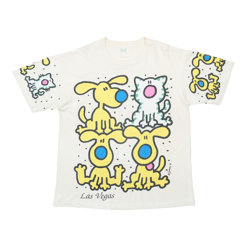 1990s Las Vegas All Over Print Dogs Shirt