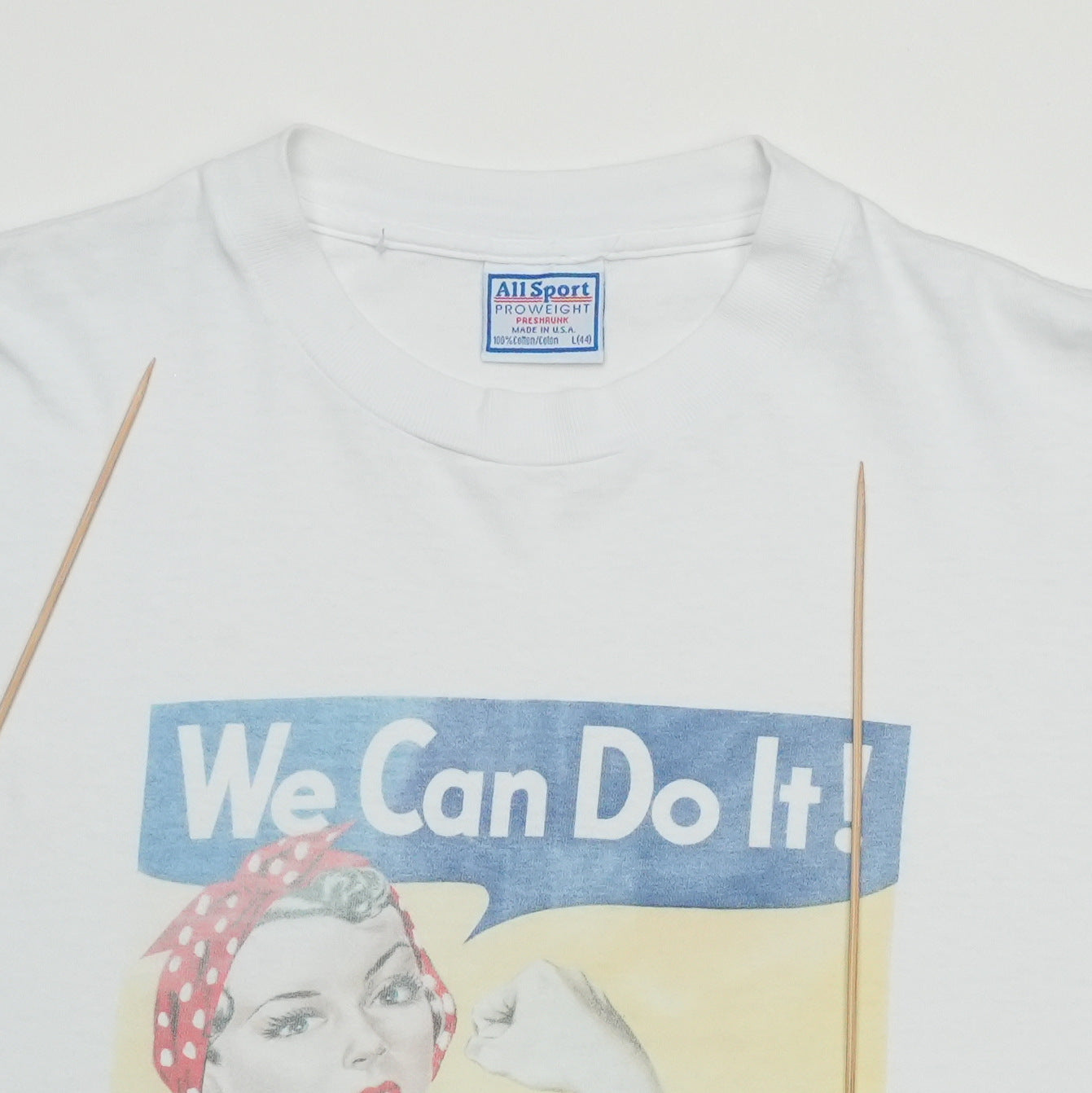 1990s Rosie the Riveter We Can Do It Shirt Detail 4