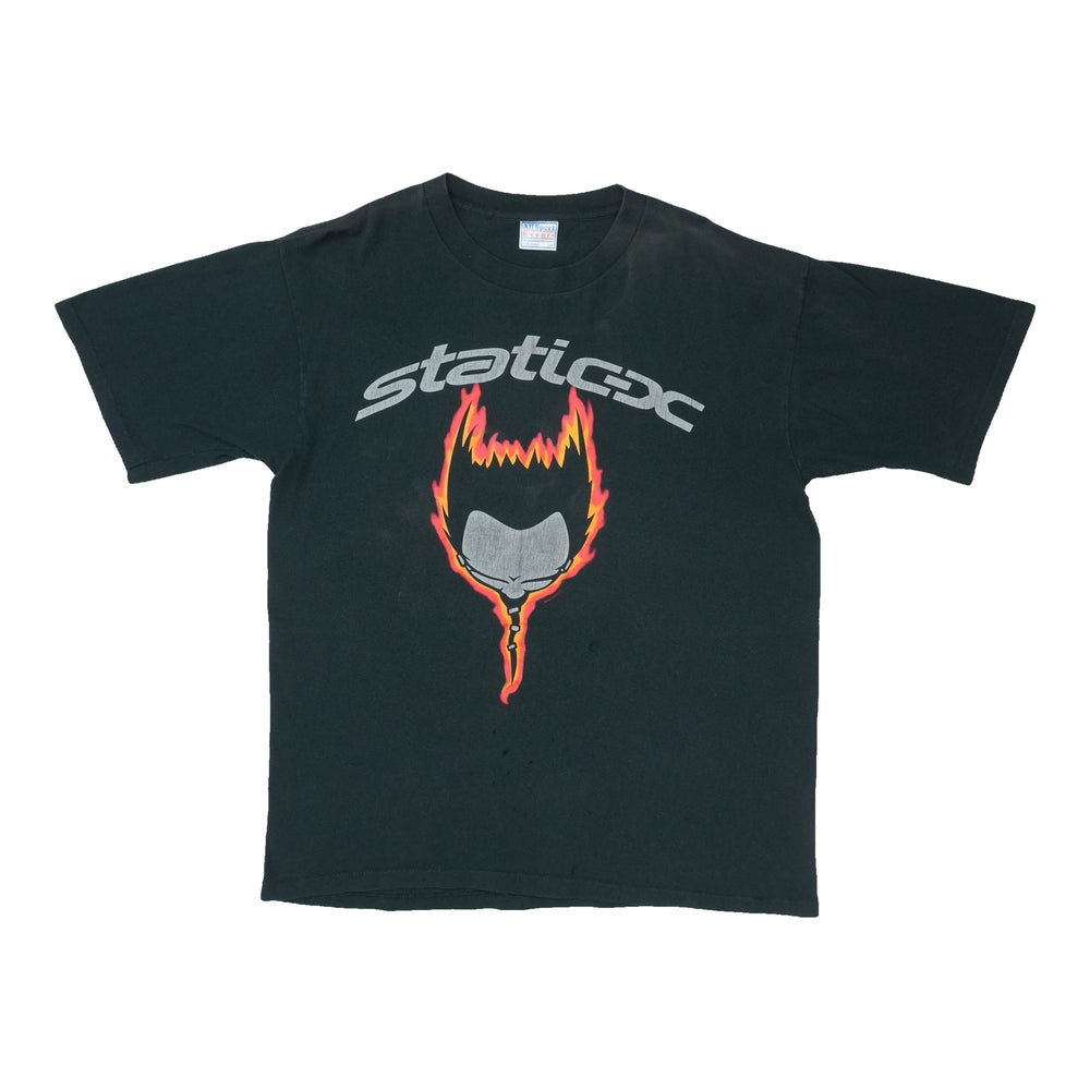 1990s Static-X Flaming Spade Shirt