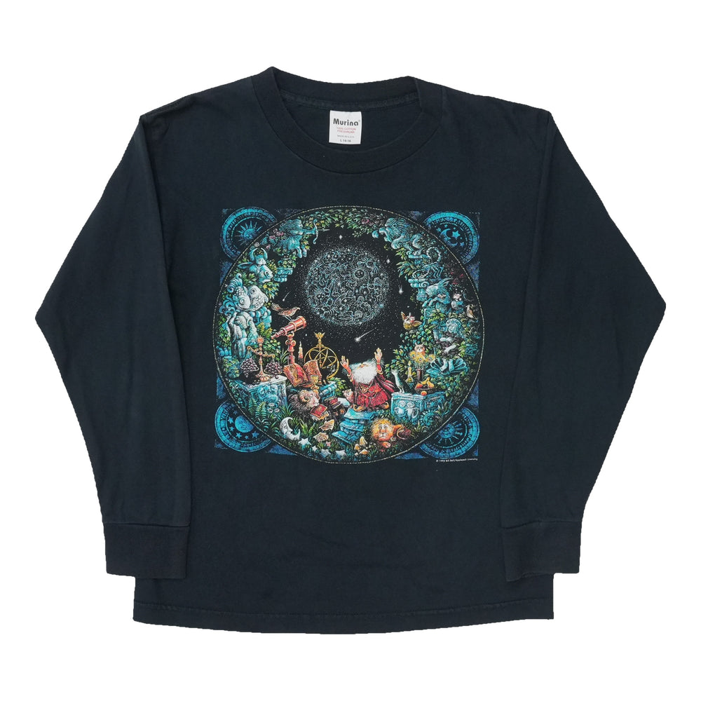1990s Wizard Zodiac Celestial Long Sleeve Shirt