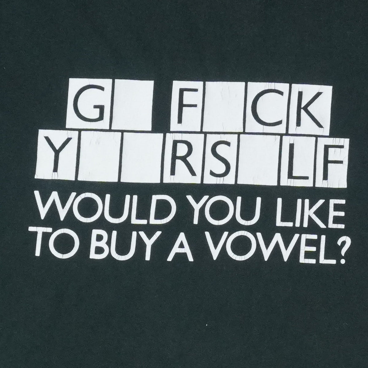 1990s Would You Like To Buy A Vowel Shirt
