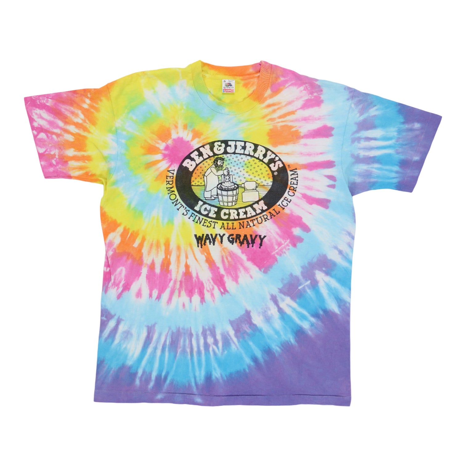 1990s Ben & Jerry's Wavy Gravy Tie Dye Shirt | Authentic Vintage