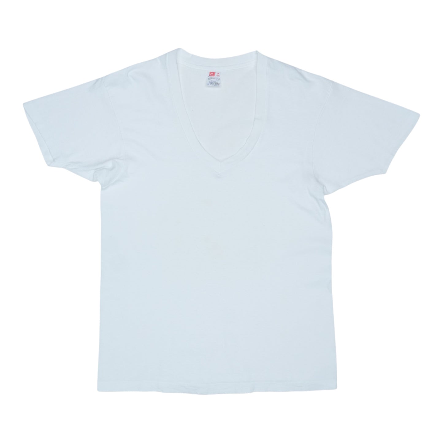 1990s Blank White V-Neck Shirt