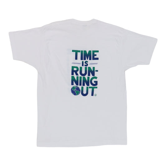 1990s Earthday The Time Is Now Shirt Back