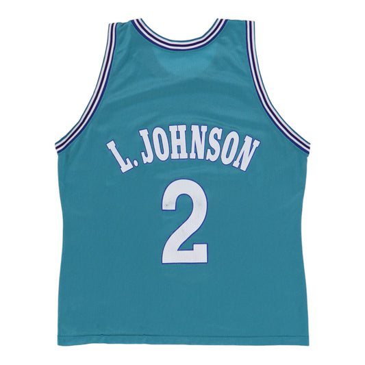 1990s Larry Johnson Charlotte Hornets NBA Basketball Jersey Back