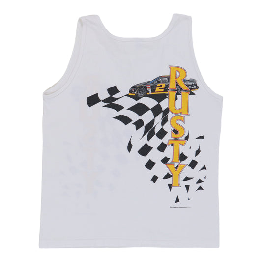 1990s Rusty Wallace Miller Beer Tank Top Shirt Back