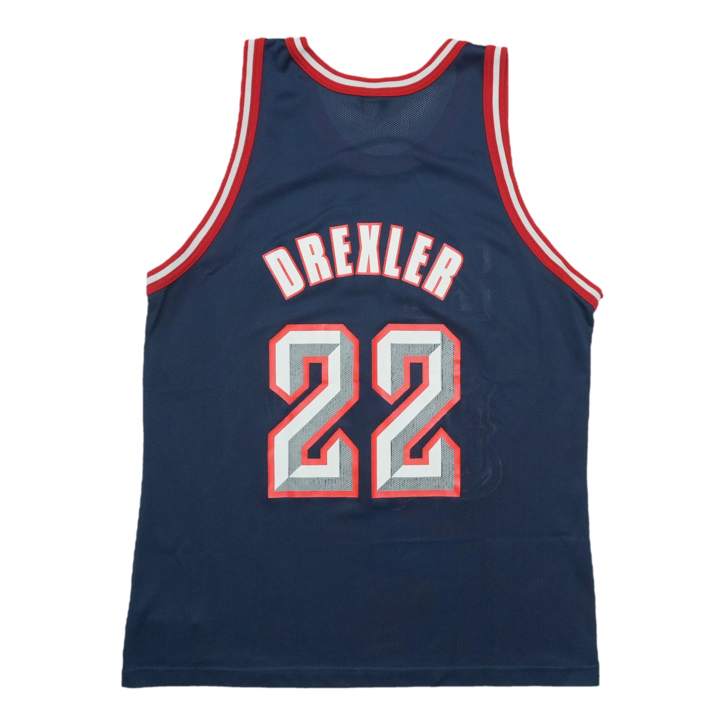 1990s Houston Rockets Clyde Drexler Champion Jersey Back