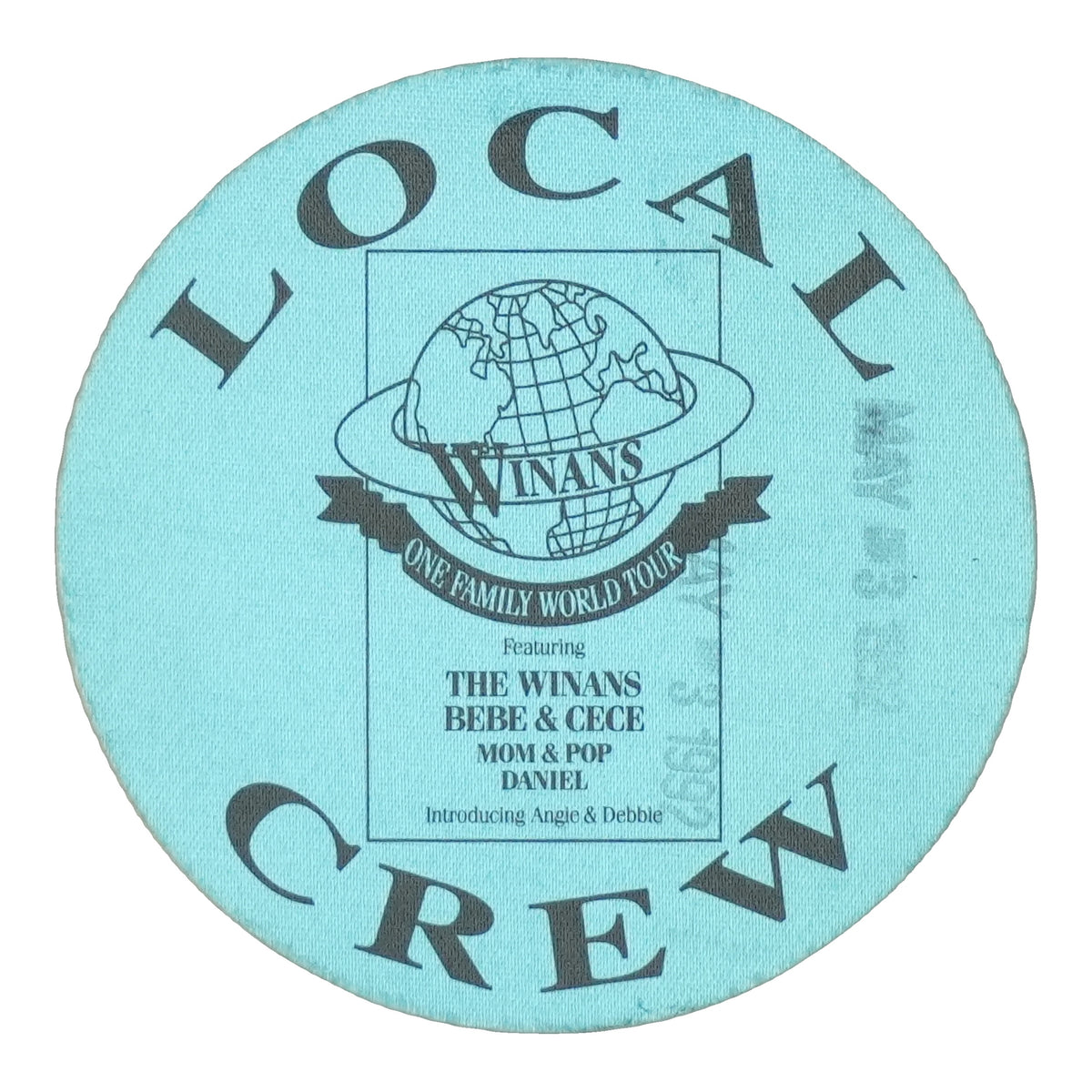 1990s The Winans Family World Tour Local Crew Backstage Pass front