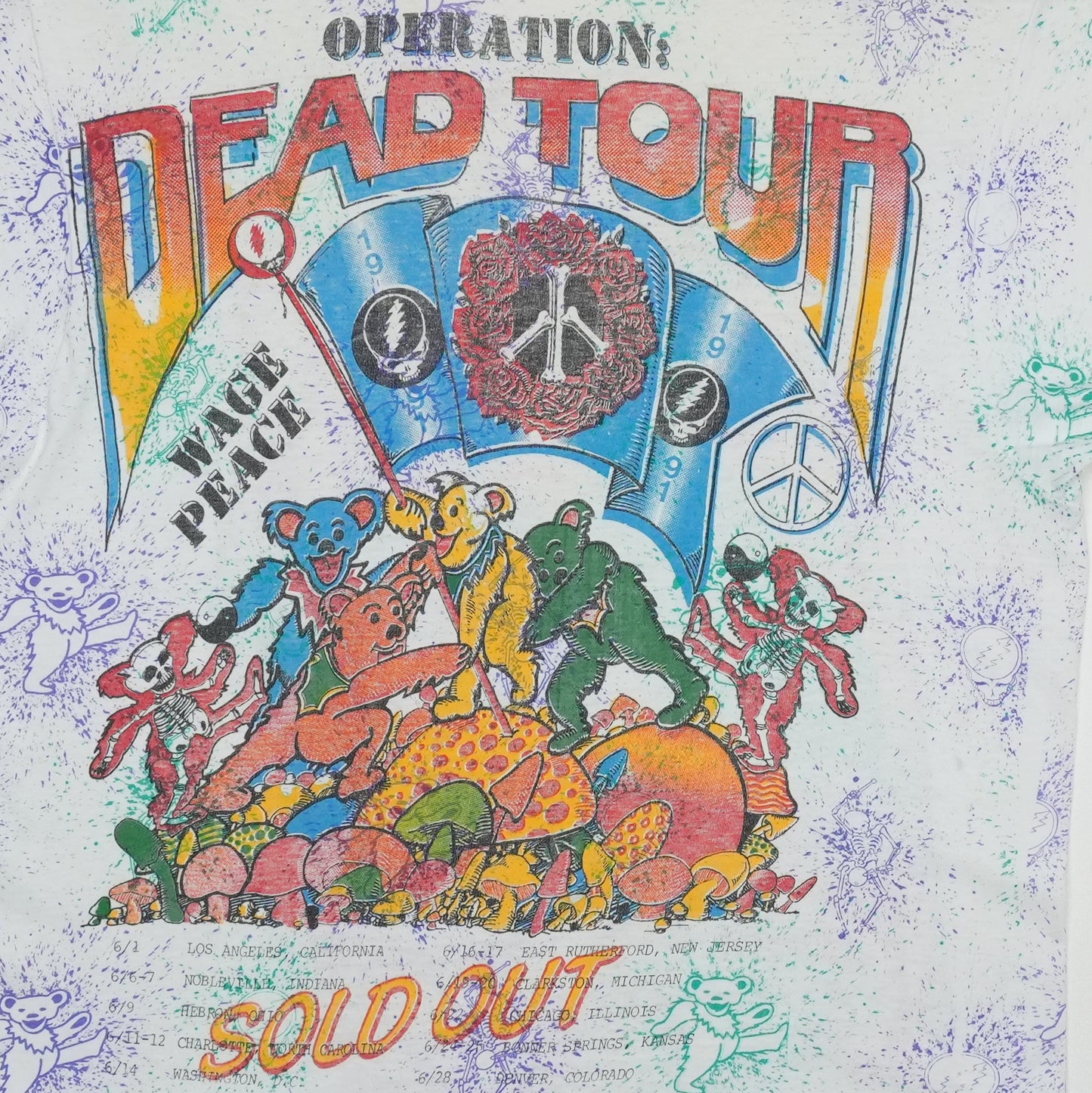 1991 Grateful Dead Without A Net Tour Shirt