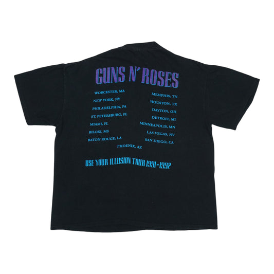 1991 Guns N Rose Use Your Illusion Tour Shirt Back