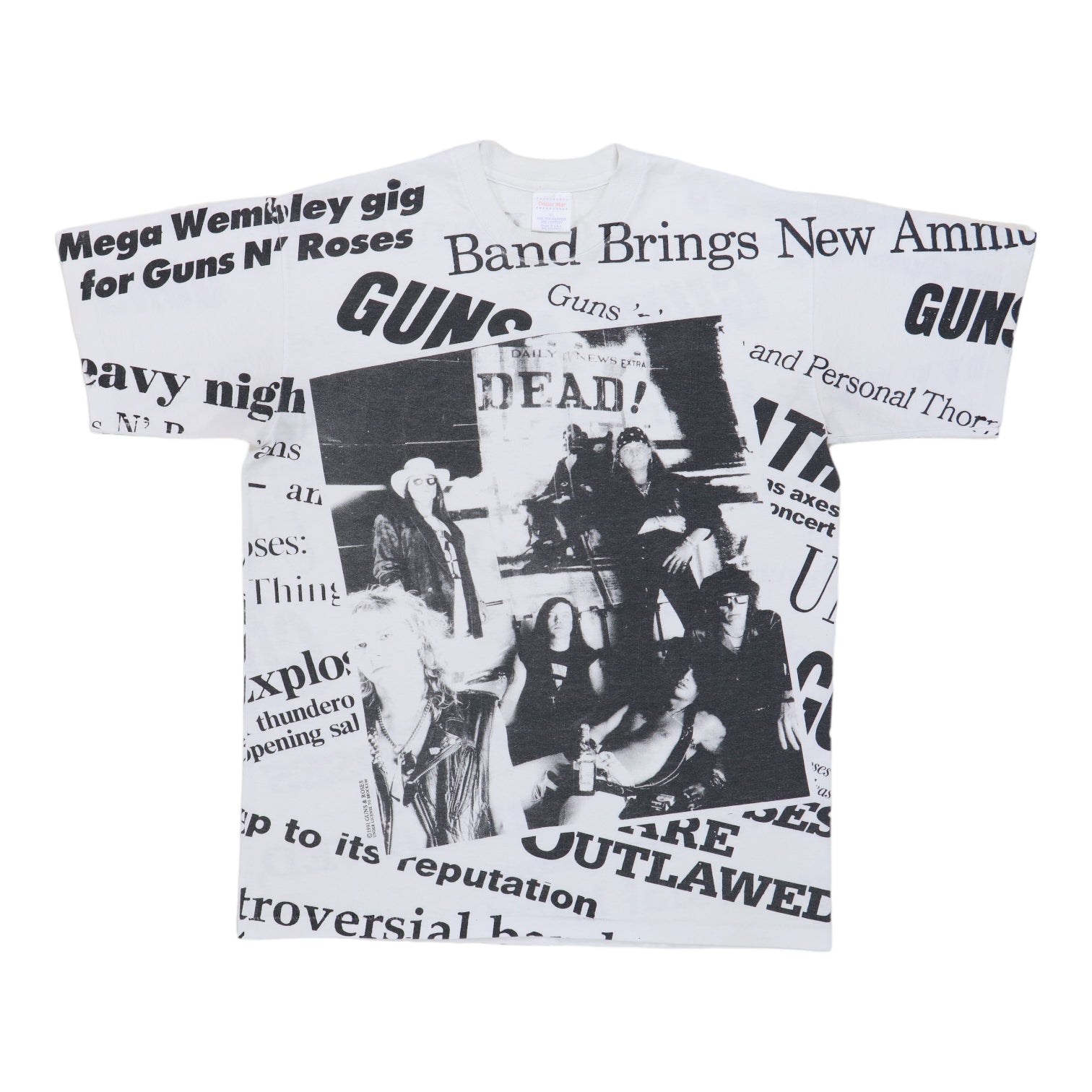1991 Guns N Roses All Over Print Shirt | Authentic Vintage Tee