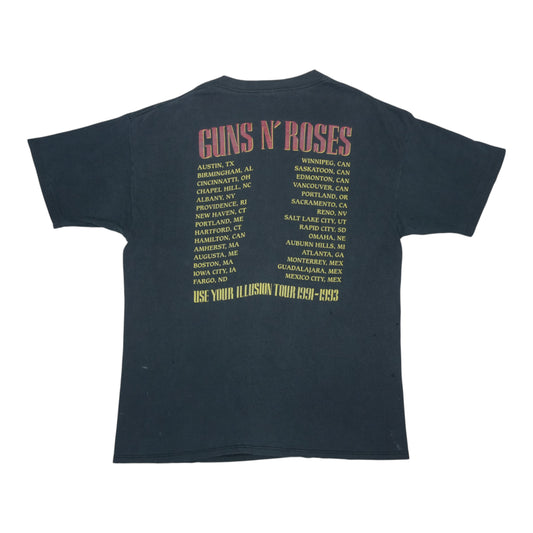 1991 Guns N Roses Bad Apple Tour Shirt Back