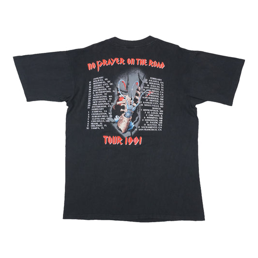 1991 Iron Maiden No Prayer On The Road Tour Shirt