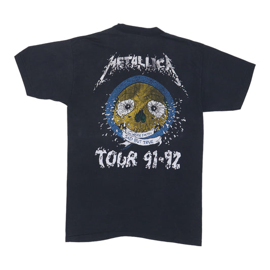 1991 Metallica Sad But True Tour Shirt Back