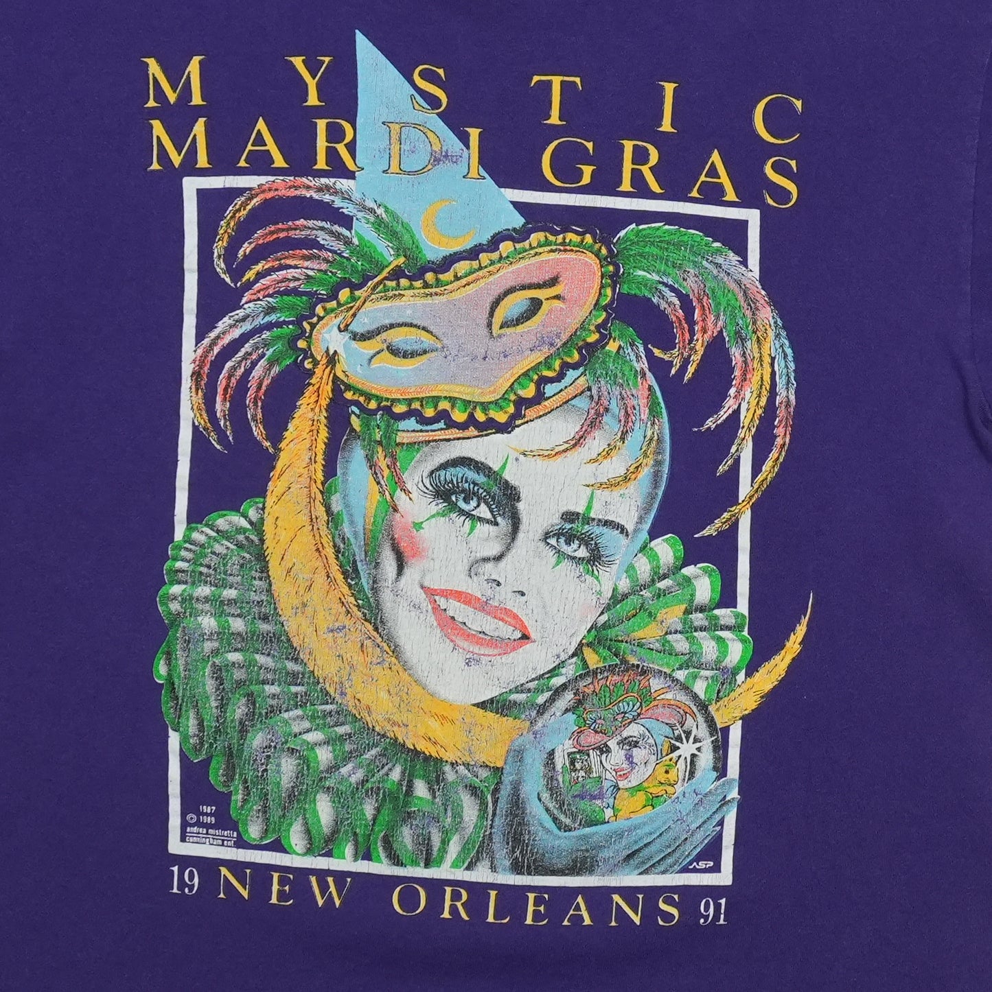 1991 Mystic Mardi Gras New Orleans Shirt Detail 1