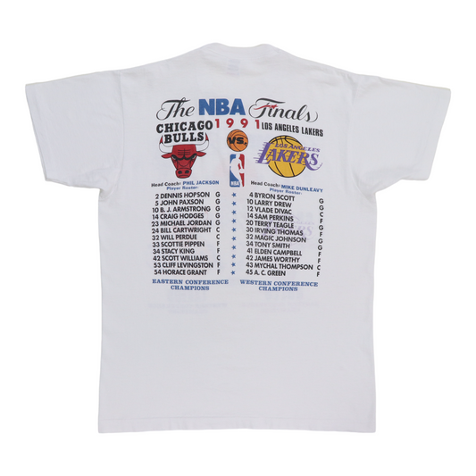 1991 NBA Finals Bulls Lakers Shirt Back