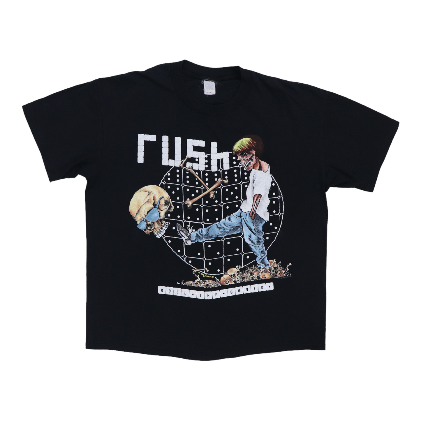1991 Rush Roll The Bones Pushead Tour Shirt