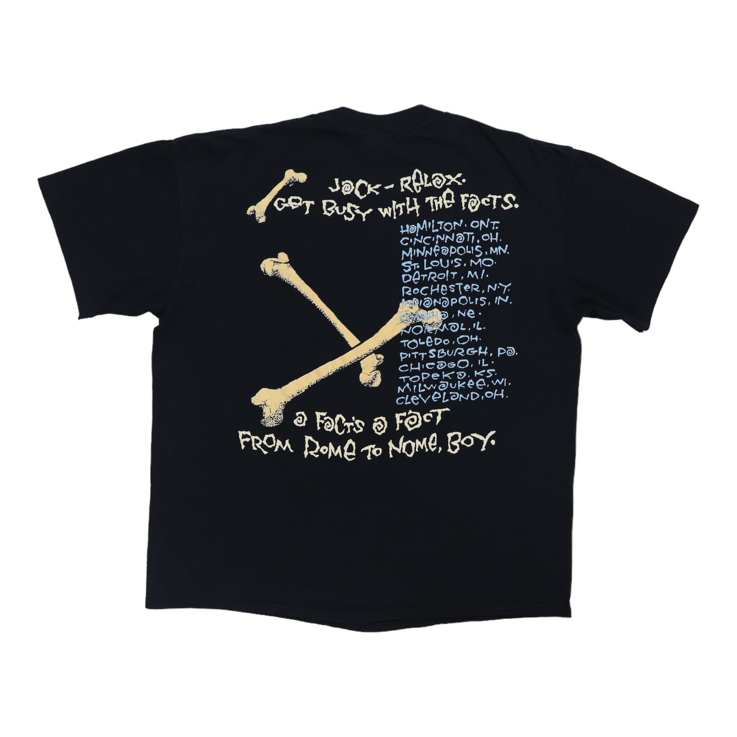 1991 Rush Roll The Bones Pushead Tour Shirt