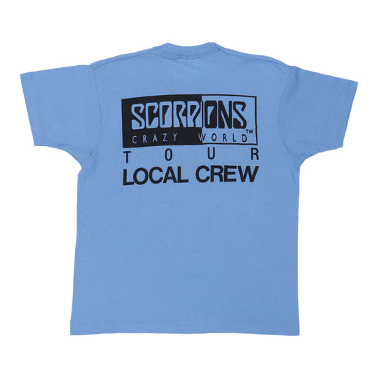 1991 Scorpions Crazy World Tour Shirt Back