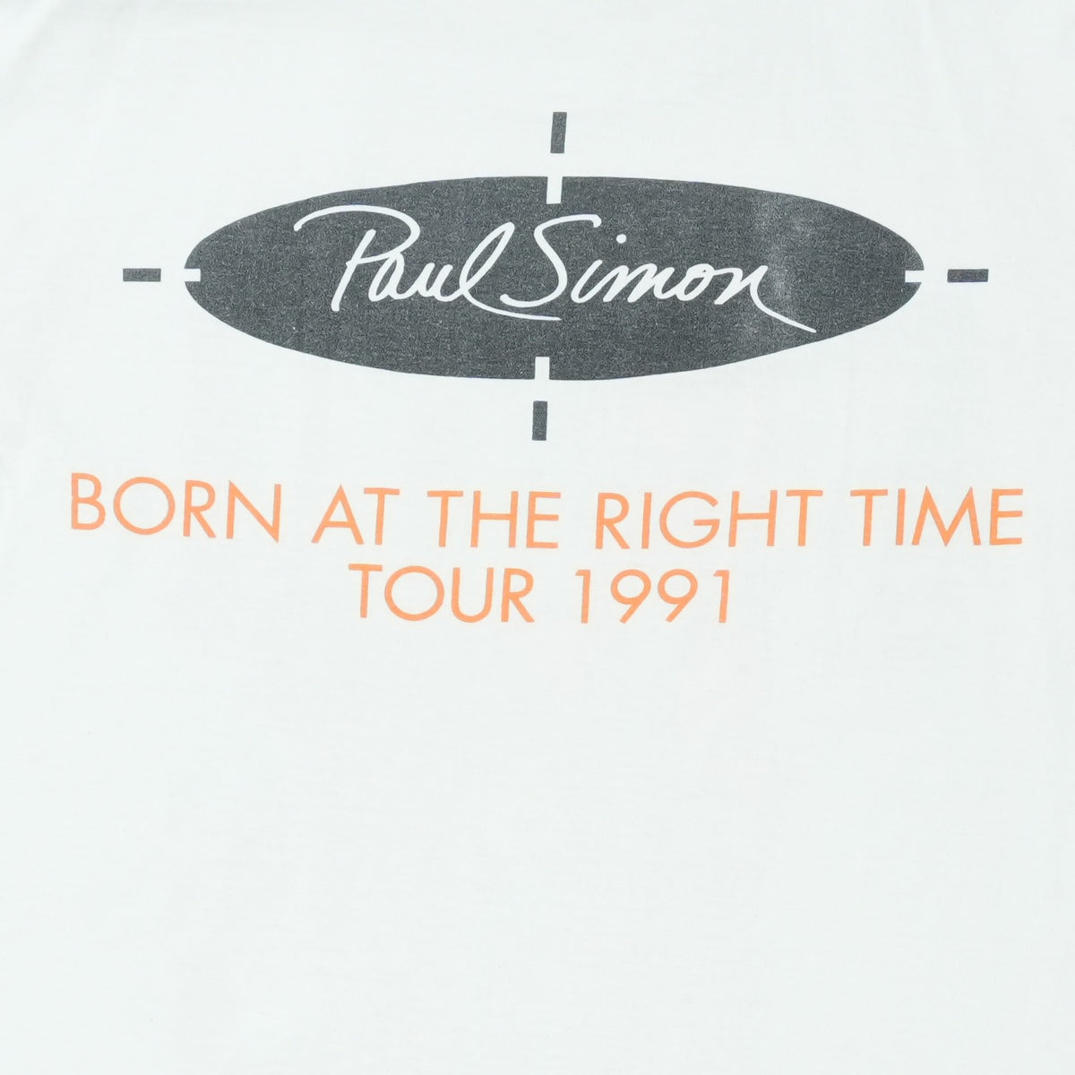 1991 Paul Simon Born At The Right Time Tour Shirt