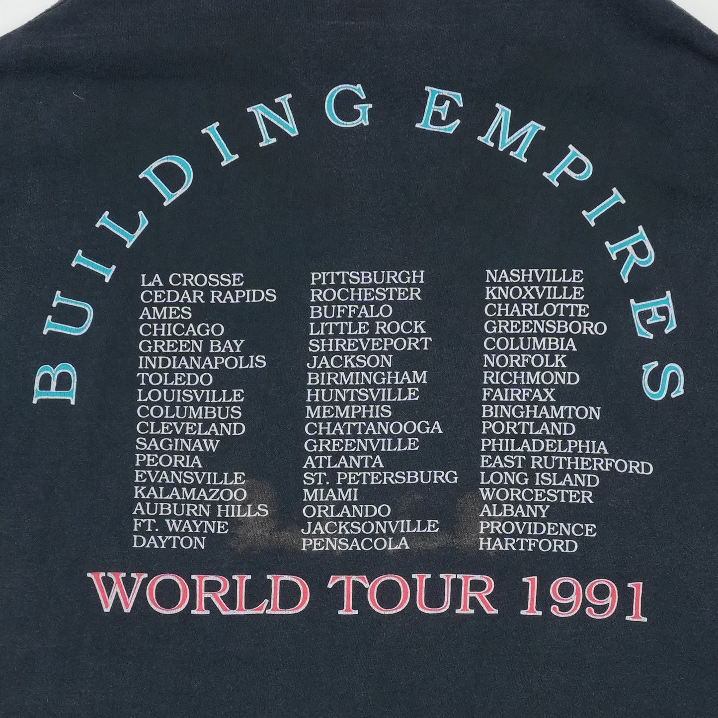 1991 Queensryche Building Empires World Tour Shirt