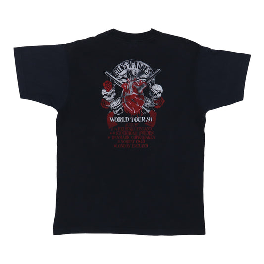 1991 Guns N Roses World Tour Shirt Back