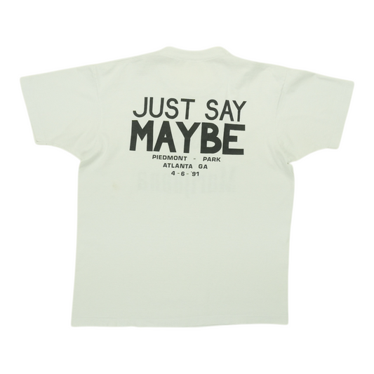 1991 Marijuana Just Say Maybe Shirt Back