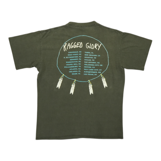 1991 Neil Young Crazy Horse Ragged Glory Tour Shirt Back