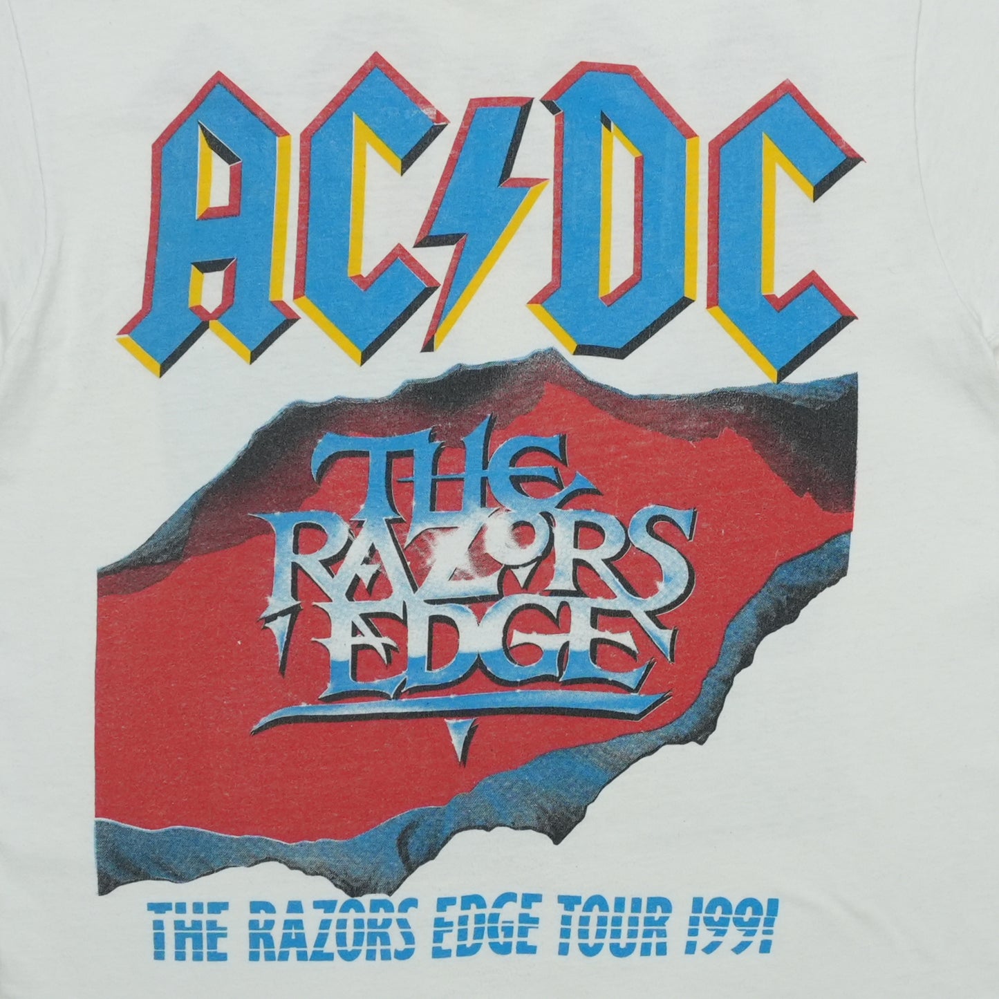 1991 AC-DC The Razors Edge Tour Shirt Detail 1