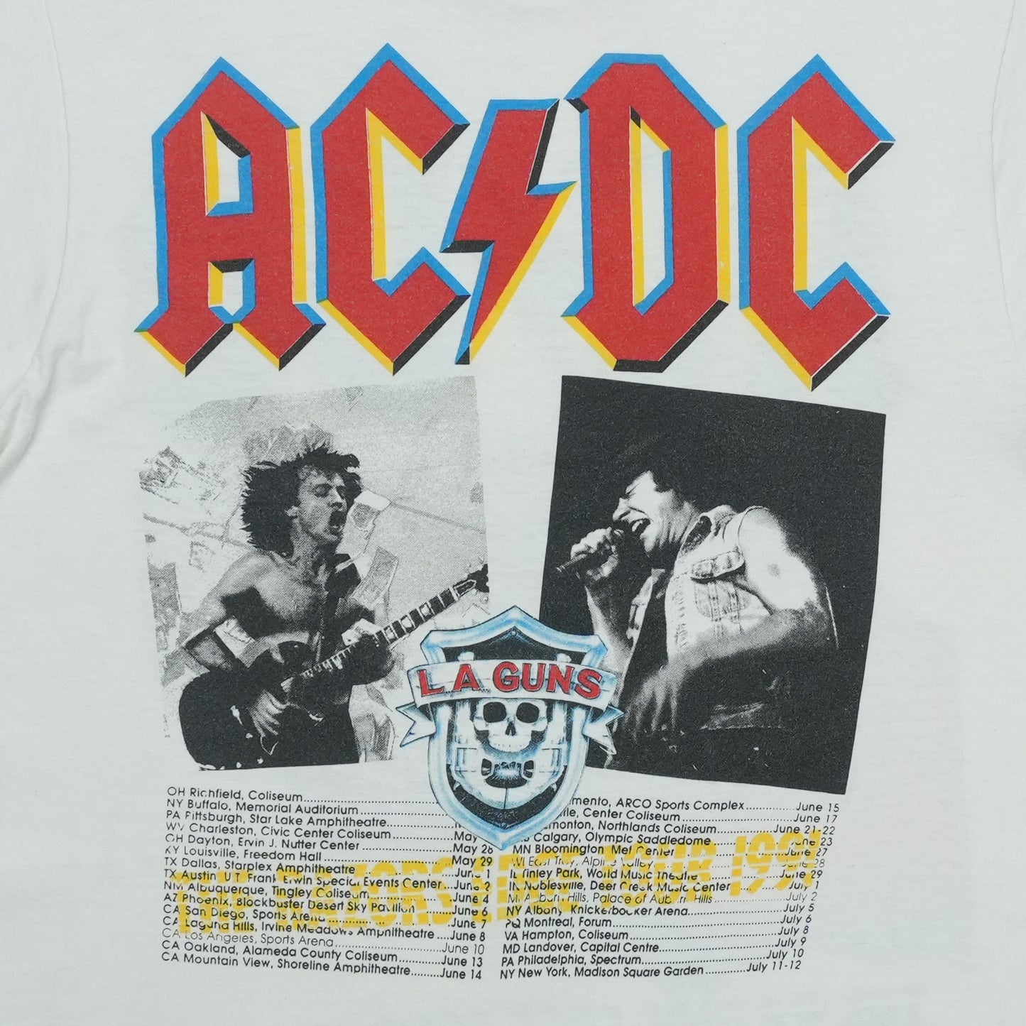 1991 AC-DC The Razors Edge Tour Shirt Detail 3