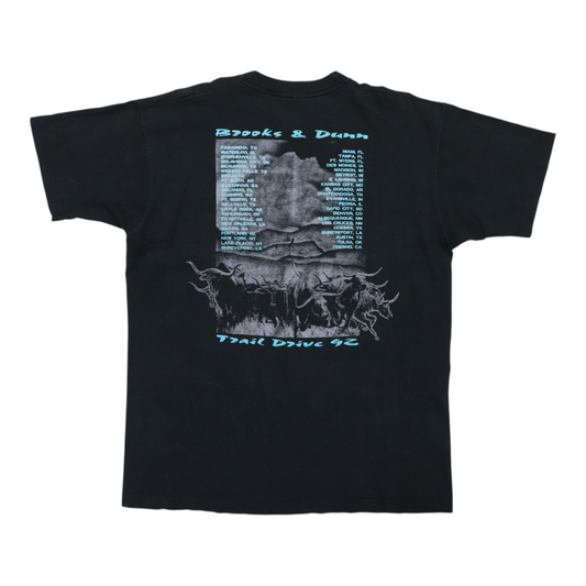 1992 Brooks & Dunn Trail Drive Tour Shirt Back