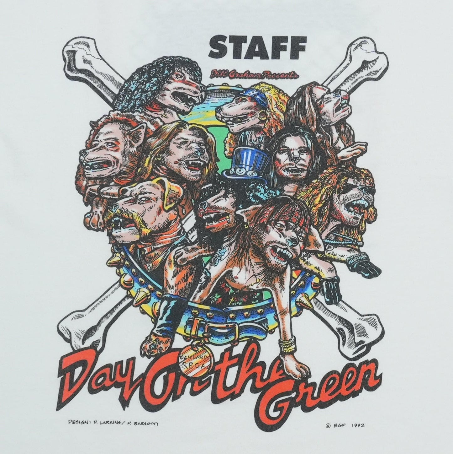 1992 Day On The Green Guns N Roses Metallica Staff Shirt Detail 1