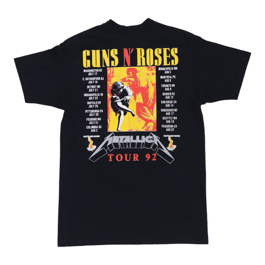1992 Metallica Guns N Roses Shirt Back