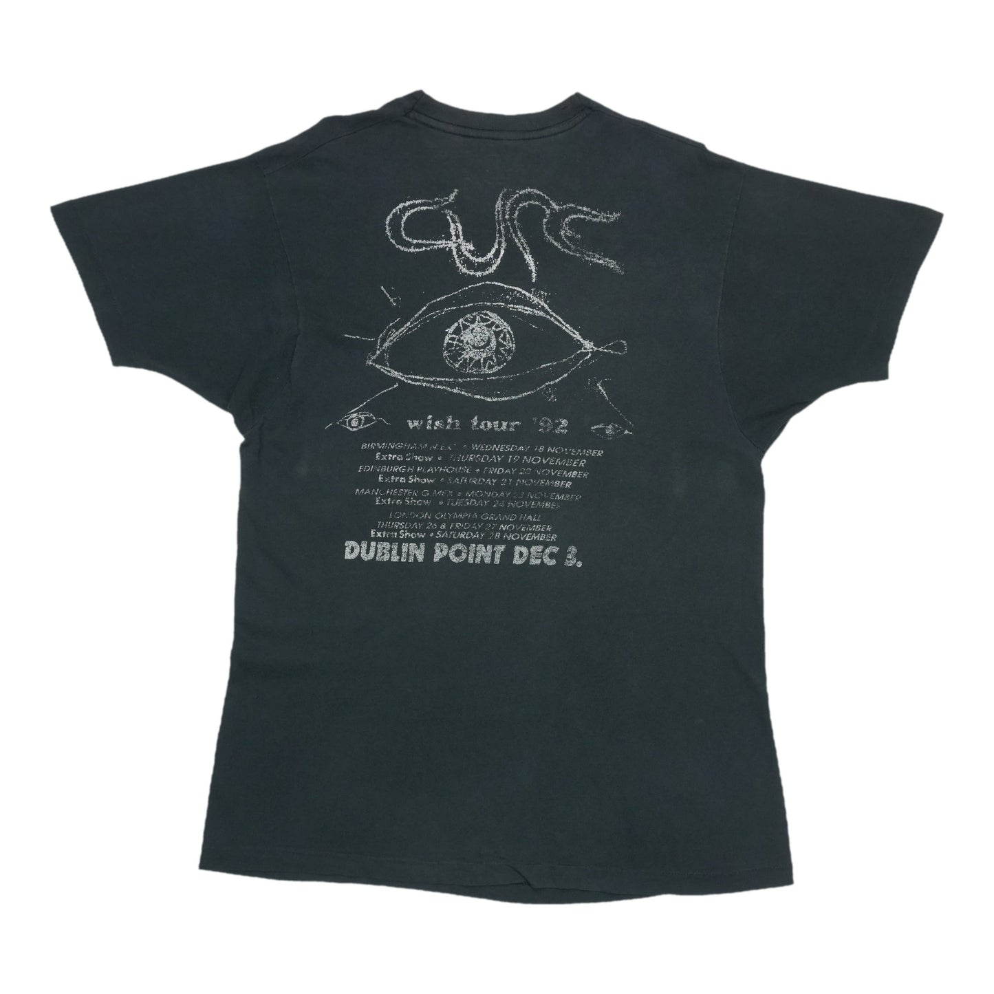 1992 The Cure Wish Tour Shirt Back