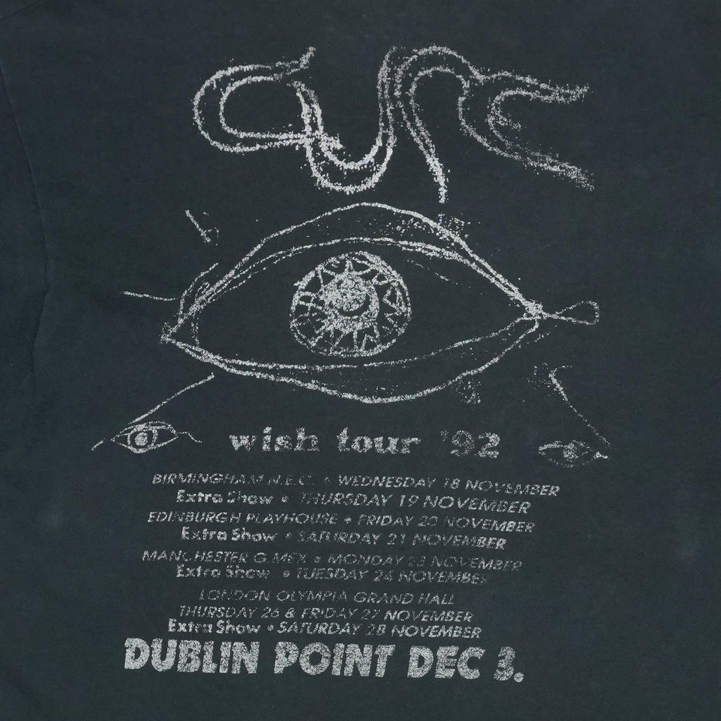1992 The Cure Wish Tour Shirt Detail 4