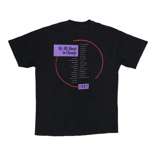 1992 Travis Tritt It's All About To Change Tour Shirt Back