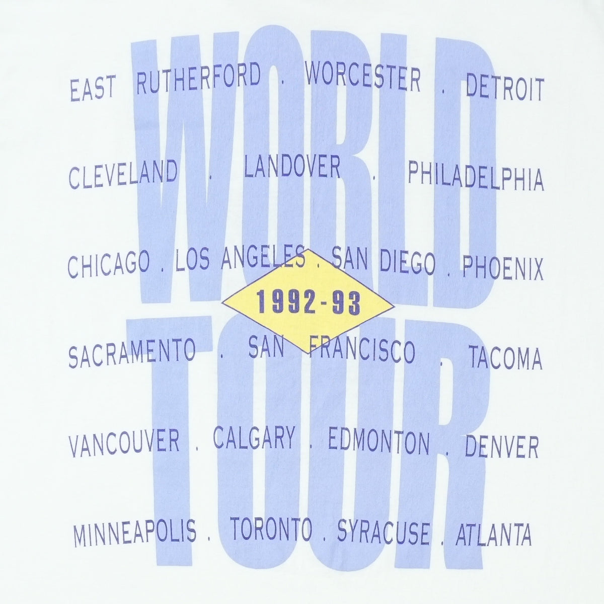 1992 Bruce Springsteen World Tour Shirt