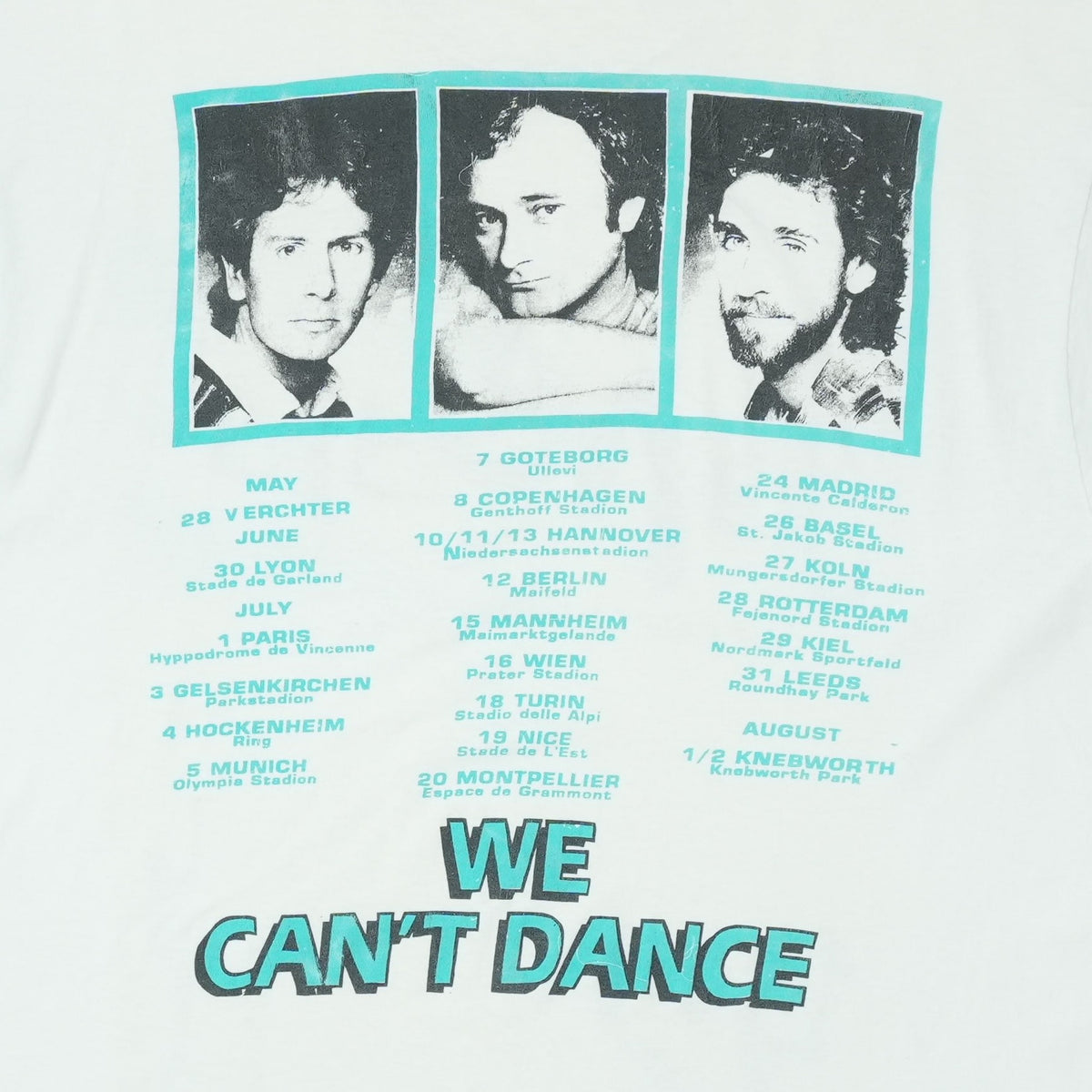 1992 Genesis We Cant Dance European Tour Shirt