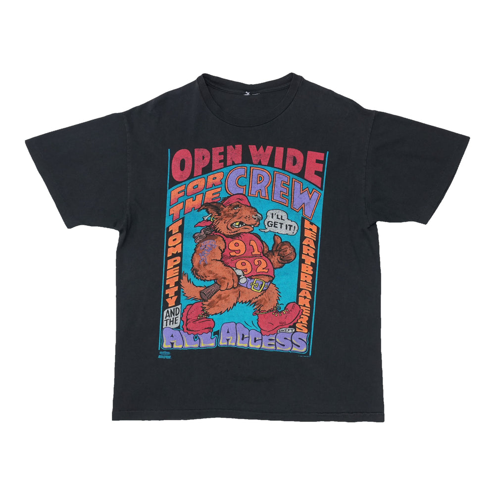 1992 Tom Petty The Heartbreakers Great Wide Open Tour Crew Shirt