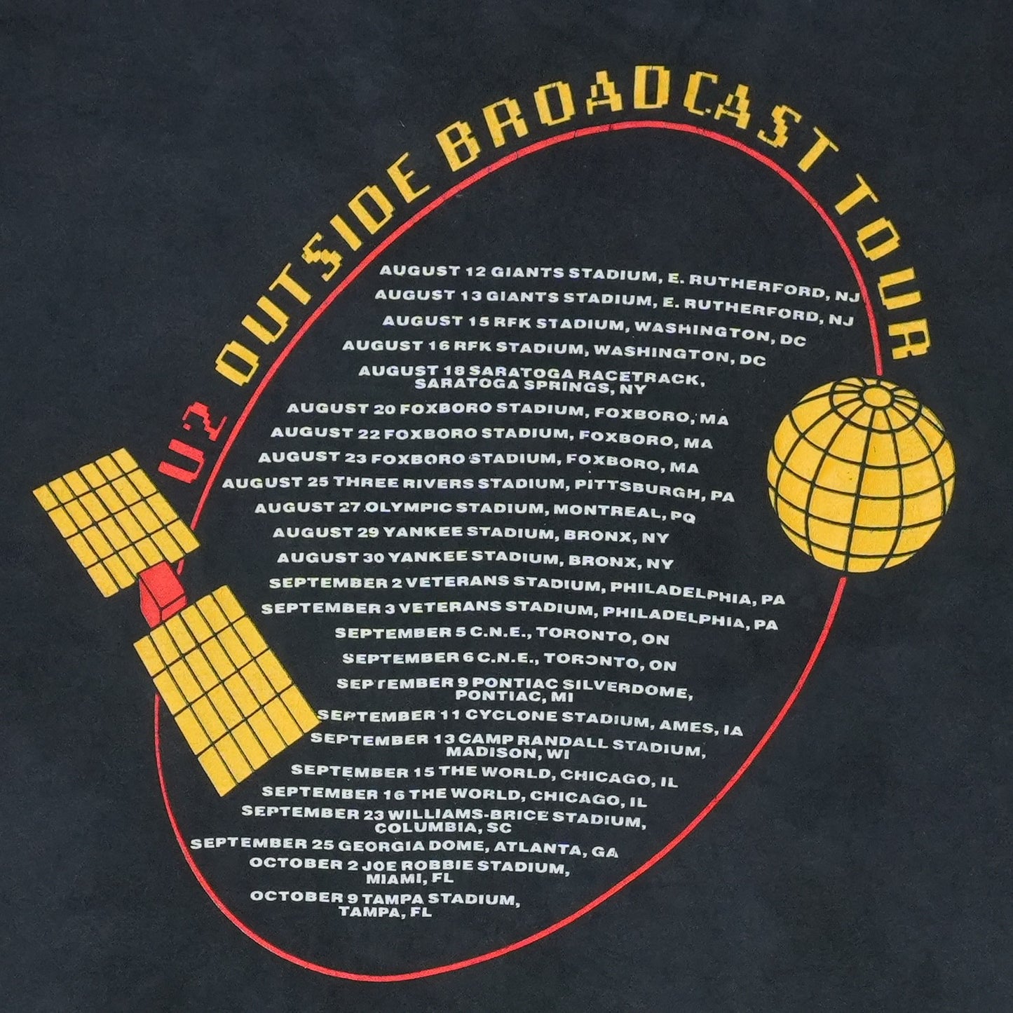 1992 U2 Zoo TV Outside Broadcast Tour Shirt