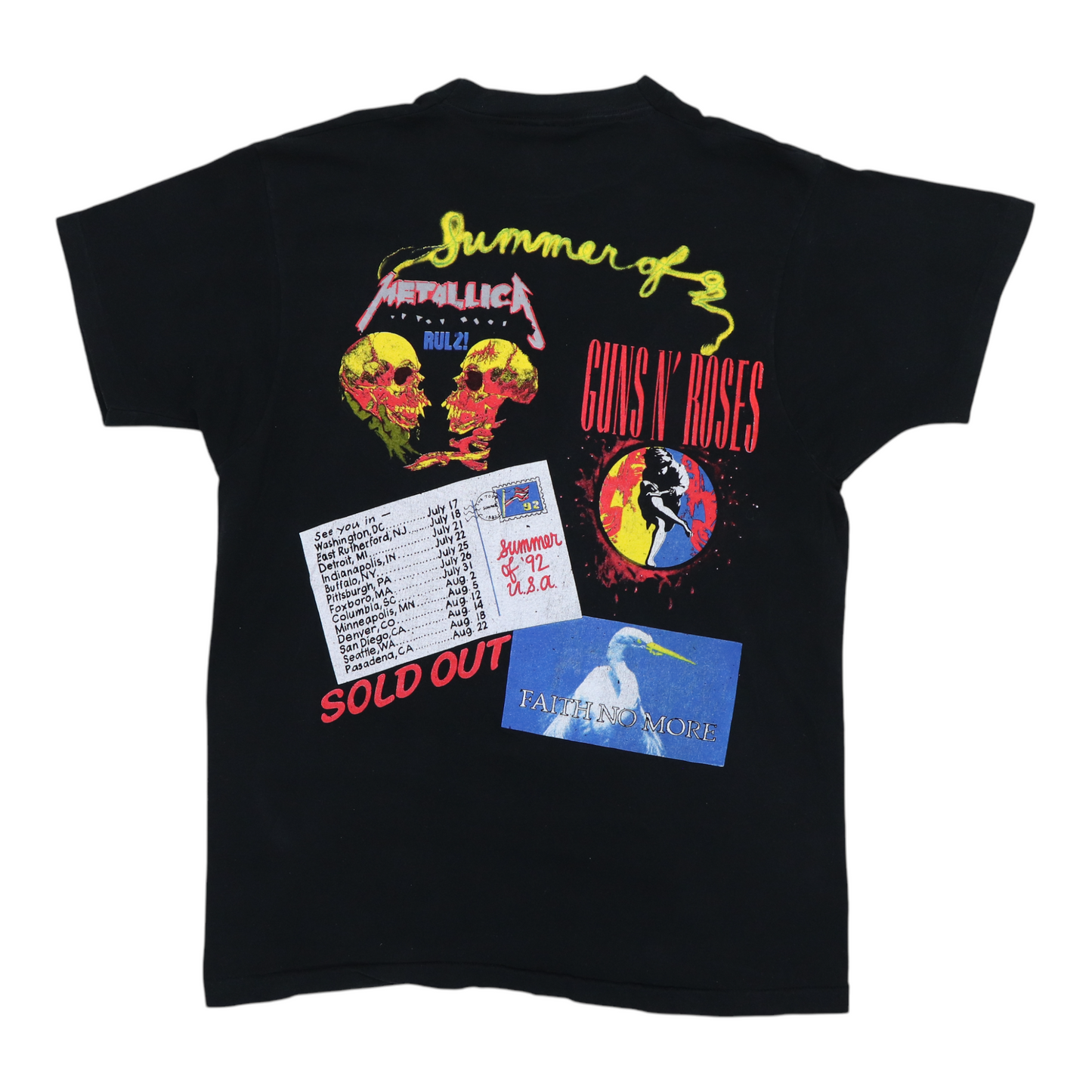 1992 Guns N Roses Summer Of 92 Tour Shirt