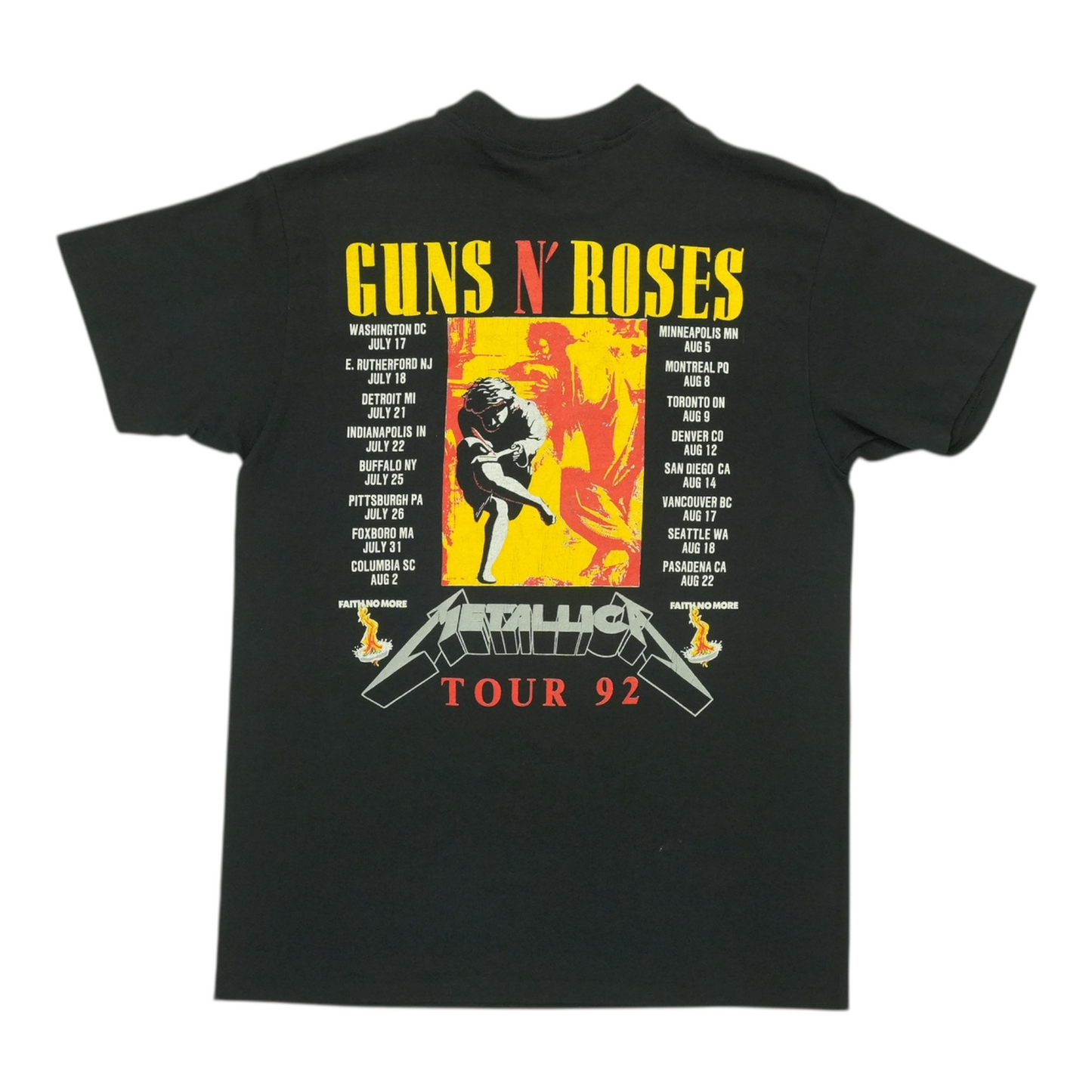 1992 Metallica Guns N Roses Tour Shirt