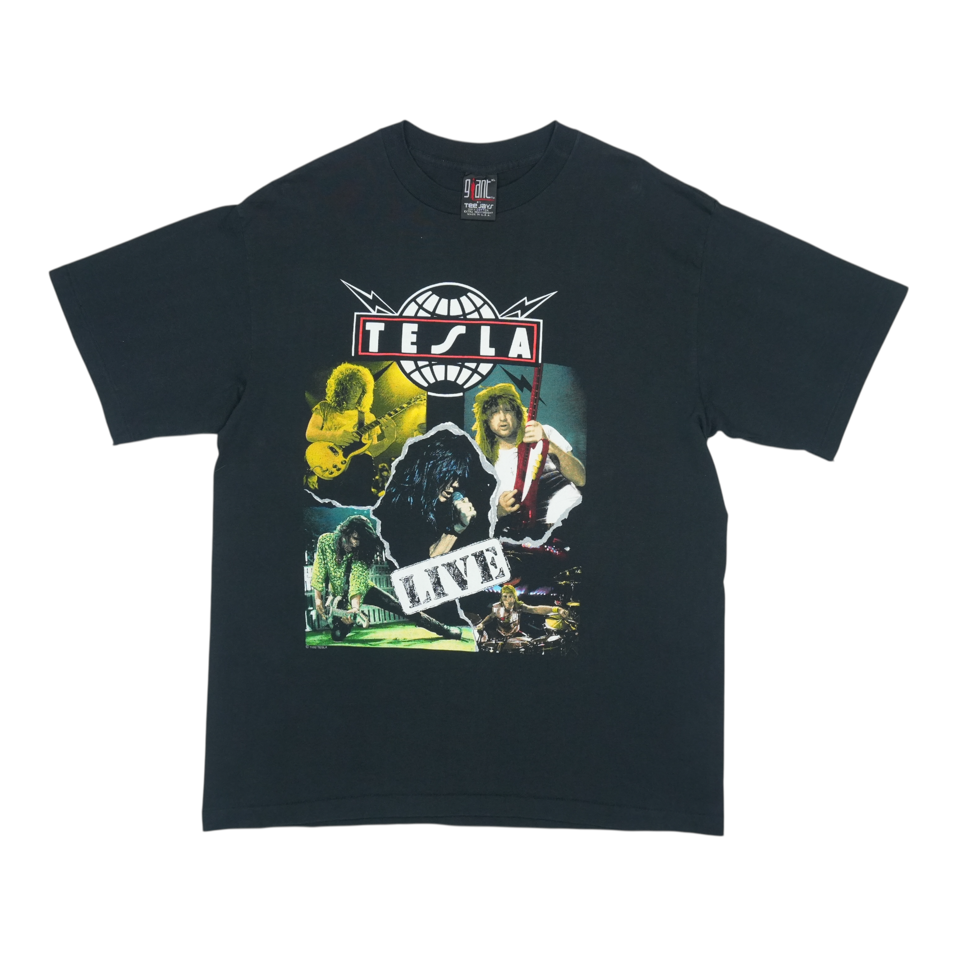1992 Tesla Psychotic Supper Tour Shirt | Authentic Vintage Tee