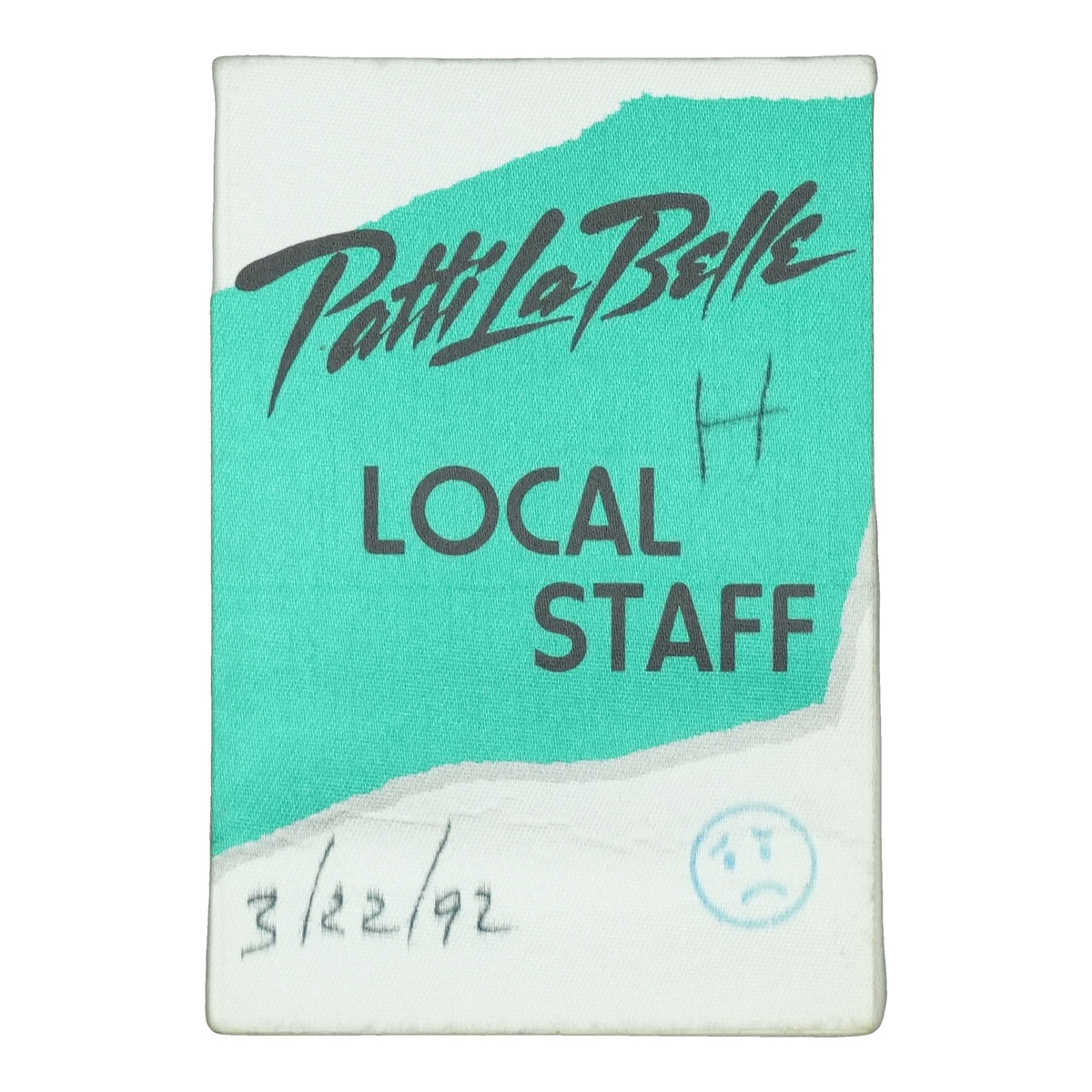 1992 Patti LaBelle Local Staff Backstage Pass front