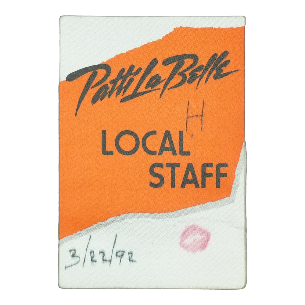 1992 Patti LaBelle Local Staff Backstage Pass front