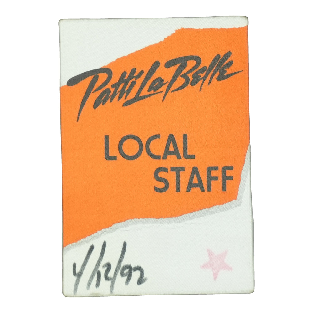 1992 Patti LaBelle Local Staff Backstage Pass front